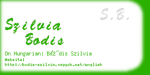 szilvia bodis business card